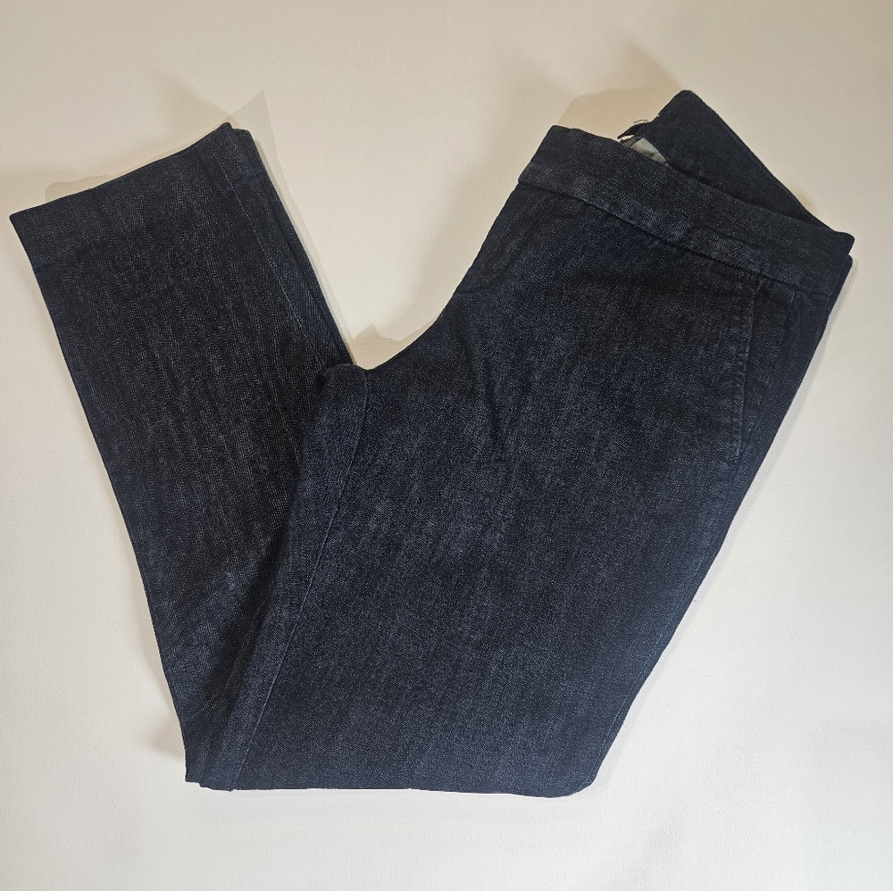 Gap Chinos Womens Size 1 Dark‎ Navy Blue Stretch Straight Leg Cropped Low Rise